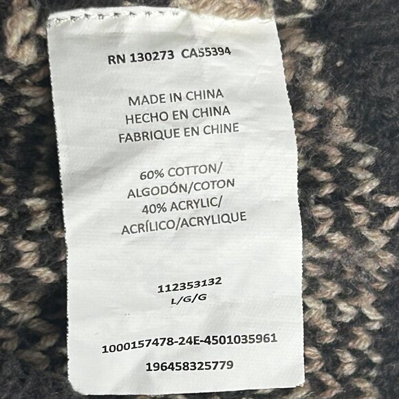 Wrangler Sweater Mens Large Brown Shawl Collar Toggle Cardigan Western Cowboy - Picture 6 of 12